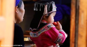 Enfant, Qingkou, Yuanyang, Yunnan, Chine. Auteur et Copyright Marco Ramerini